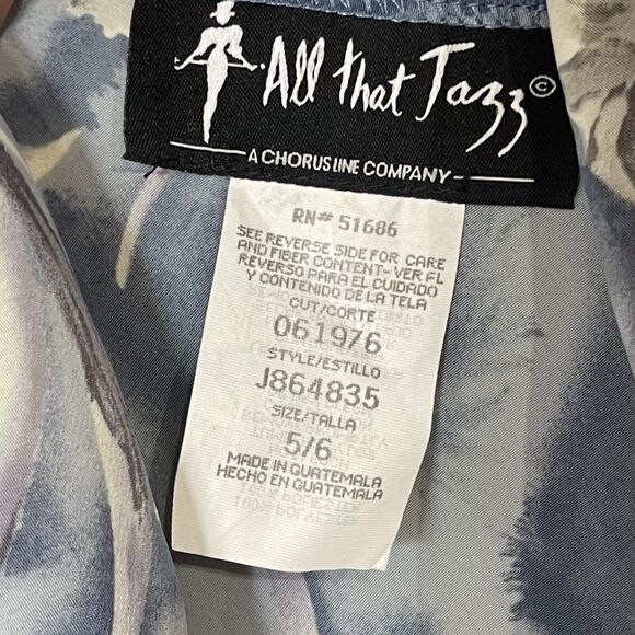 VTG All That Jazz Mini Blue Floral Skirt Sz 5/6‎ Cottagecore See Measurements - Picture 2 of 10